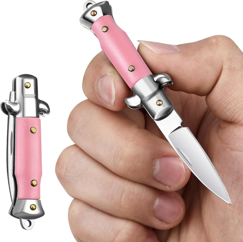 FUNBRO Small Pocket Knife, Cool Knives Box Cutter for Women (Pink) - Image 1